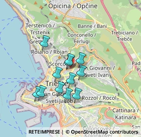 Mappa Via Monte S. Gabriele, 34127 Trieste TS, Italia (1.36333)
