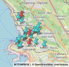 Mappa Via Monte S. Gabriele, 34127 Trieste TS, Italia (1.461)