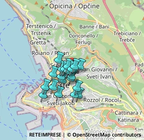 Mappa Via Monte S. Gabriele, 34127 Trieste TS, Italia (1.1075)