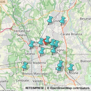 Mappa Via T. Edison, 20821 Meda MB, Italia (3.41077)