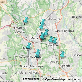 Mappa Via T. Edison, 20821 Meda MB, Italia (2.71417)