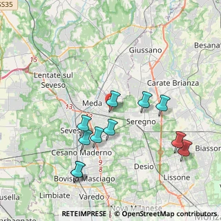 Mappa Via T. Edison, 20821 Meda MB, Italia (4.02727)