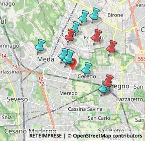 Mappa Via T. Edison, 20821 Meda MB, Italia (1.61143)