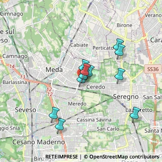 Mappa Via T. Edison, 20821 Meda MB, Italia (1.53455)