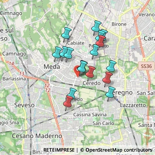 Mappa Via T. Edison, 20821 Meda MB, Italia (1.50235)