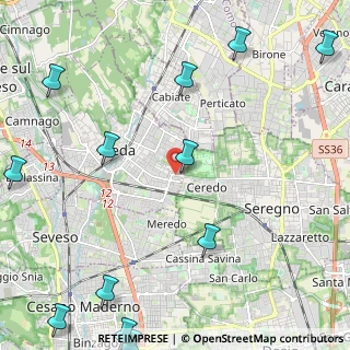 Mappa Via T. Edison, 20821 Meda MB, Italia (3.43857)