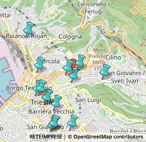 Mappa Via Lucio Vero, 34127 Trieste TS, Italia (1.096)
