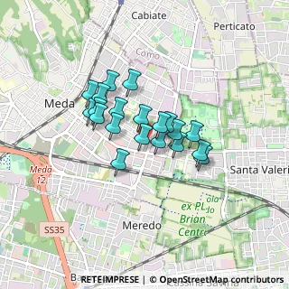 Mappa Via De Gasperi, 20821 Meda MB, Italia (0.597)