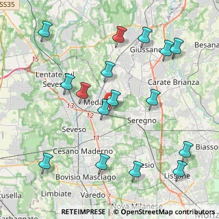 Mappa Via De Gasperi, 20821 Meda MB, Italia (4.71625)