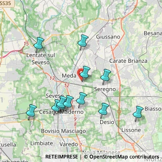 Mappa Via De Gasperi, 20821 Meda MB, Italia (4.11083)