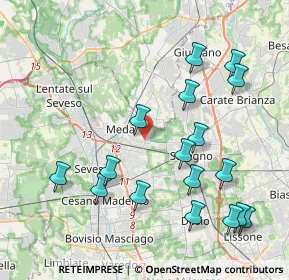 Mappa Via De Gasperi, 20821 Meda MB, Italia (4.45)