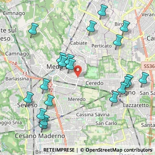 Mappa Via De Gasperi, 20821 Meda MB, Italia (2.5485)