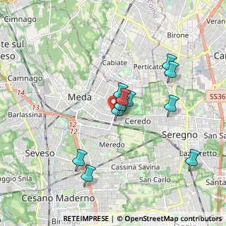 Mappa Via De Gasperi, 20821 Meda MB, Italia (1.61)