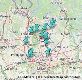 Mappa Via De Gasperi, 20821 Meda MB, Italia (9.385)