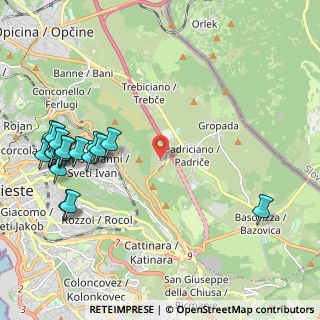 Mappa Galleria Padriciano, 34149 Trieste TS, Italia (2.6705)