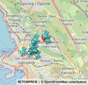 Mappa Via Costantino Costantinides, 34128 Trieste TS, Italia (1.30333)