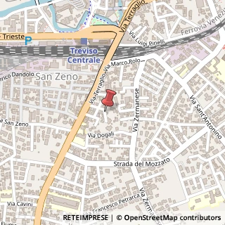 Mappa Via Panfilio Castaldi, 8/I, 31100 Treviso, Treviso (Veneto)