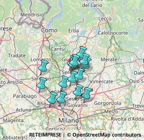 Mappa Via Don Longoni, 20831 Seregno MB, Italia (8.98333)