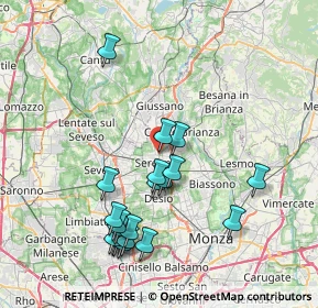 Mappa Via Don Longoni, 20831 Seregno MB, Italia (7.9885)