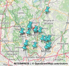 Mappa Via Don Longoni, 20831 Seregno MB, Italia (5.74941)