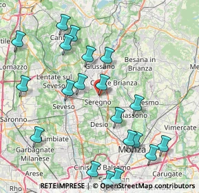 Mappa Via Don Longoni, 20831 Seregno MB, Italia (9.3995)