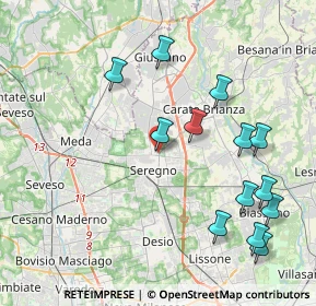 Mappa Via Don Longoni, 20831 Seregno MB, Italia (4.48615)