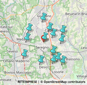 Mappa Via Don Longoni, 20831 Seregno MB, Italia (3.21214)