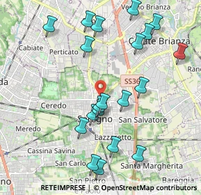 Mappa Via Don Longoni, 20831 Seregno MB, Italia (2.1535)