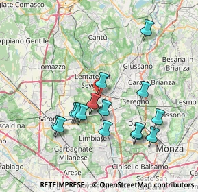 Mappa 20030 Barlassina MB, Italia (7.00875)