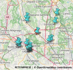 Mappa Via San Abbondanzio, 21040 Cislago VA, Italia (7.80111)