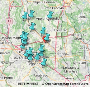 Mappa Via San Abbondanzio, 21040 Cislago VA, Italia (7.103)