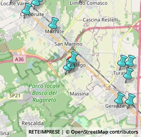 Mappa Via San Abbondanzio, 21040 Cislago VA, Italia (2.77714)