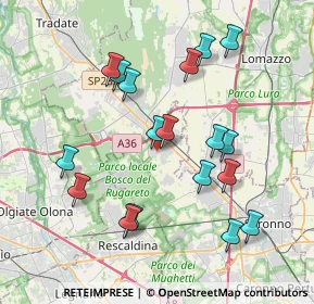 Mappa Via San Abbondanzio, 21040 Cislago VA, Italia (3.83167)