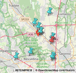 Mappa Via San Abbondanzio, 21040 Cislago VA, Italia (3.3575)