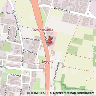 Mappa Via Nuova Valassina, 8, 20841 Carate Brianza, Monza e Brianza (Lombardia)