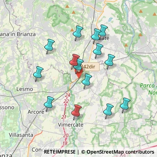 Mappa Via Camperia, 20866 Carnate MB, Italia (3.72071)