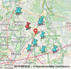 Mappa Via Camperia, 20866 Carnate MB, Italia (7.07364)