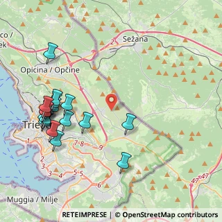 Mappa MR5X+JP, 34149 Padriciano TS, Italia (4.775)