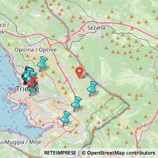 Mappa MR5X+JP, 34149 Padriciano TS, Italia (5.406)
