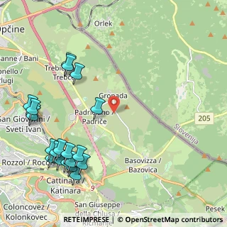 Mappa MR5X+JP, 34149 Padriciano TS, Italia (2.7415)