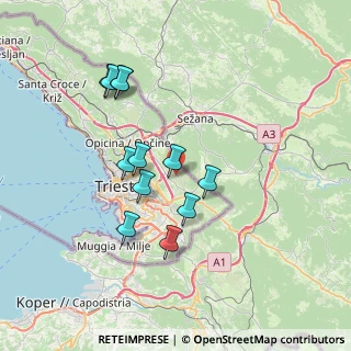 Mappa MR5X+JP, 34149 Padriciano TS, Italia (6.59167)