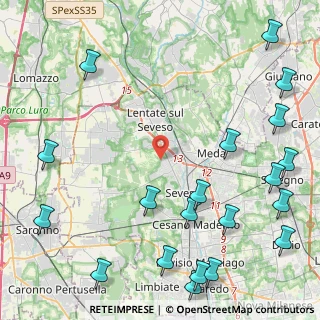 Mappa Via Silvio Pellico, 20823 Lentate sul Seveso MB, Italia (6.2425)