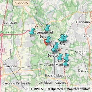 Mappa Via Silvio Pellico, 20823 Lentate sul Seveso MB, Italia (2.84917)