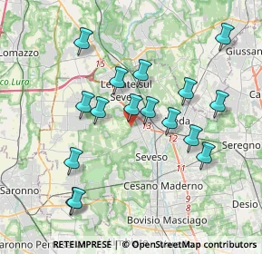 Mappa Via Silvio Pellico, 20825 Barlassina MB, Italia (3.68938)