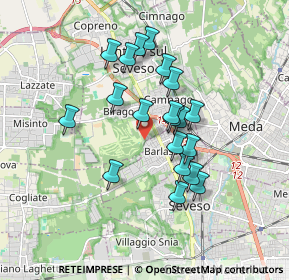 Mappa Via Silvio Pellico, 20825 Barlassina MB, Italia (1.4615)