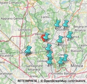 Mappa Via Silvio Pellico, 20825 Barlassina MB, Italia (7.08583)