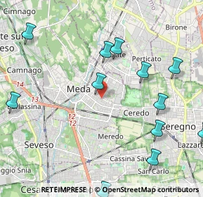 Mappa Via Canova, 20821 Meda MB, Italia (2.73385)