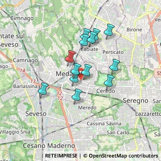 Mappa Via Canova, 20821 Meda MB, Italia (1.44923)