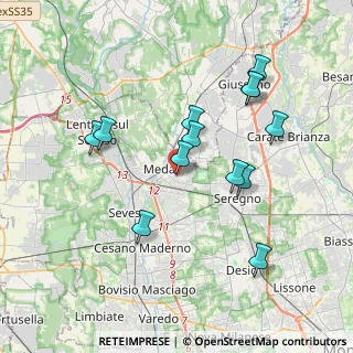 Mappa Via Canova, 20821 Meda MB, Italia (3.63077)
