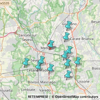 Mappa Via Canova, 20821 Meda MB, Italia (3.8125)